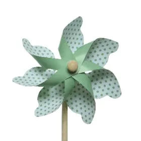 Kaemingk Windrad Grau mit grünen Punkten Ø 17 cm - Kunststoff Kaemingk Windrad Grau mit grünen Punkten Ø 17 cm - Kunststoff