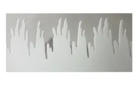 Kaemingk Winterfensterdekoration Filz-Eiszapfenrand weiß 100 cm - Kunststoff Kaemingk Winterfensterdekoration Filz-Eiszapfenrand weiß 100 cm - Kunststoff