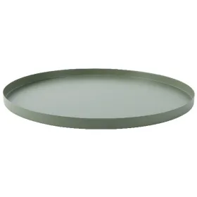 Tablett Grün matt Ø ca. 30,5 cm - Metall
