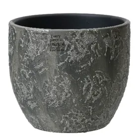 Pflanzen Übertopf Anthrazit mit Glitter Ø 16 cm Höhe 14 cm - Terrakotta
