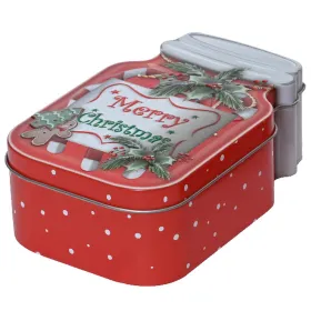 Kaemingk Weihnachtskeksdose Merry Christmas 15 x 9,6 cm - Zinn