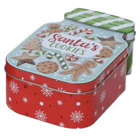 Kaemingk Weihnachtskeksdose Santa´s Cookies 15 x 9,6 cm - Zinn