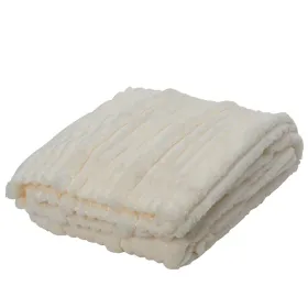 Kuscheldecke Weiß Höhe 1 cm Breite 130 cm Länge 170 cm - Polyester