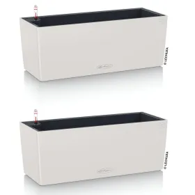 LECHUZA® Blumenkasten BALCONERA Color 50 Lichtgrau All-in-One x 2