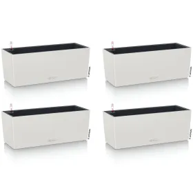 LECHUZA® Blumenkasten BALCONERA Color 50 Lichtgrau All-in-One x 4