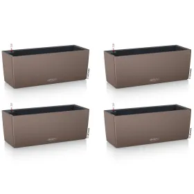 LECHUZA® Blumenkasten BALCONERA Color 50 Muskat All-in-One x 4