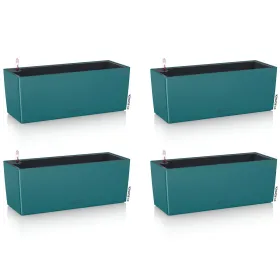 LECHUZA® Blumenkasten BALCONERA Color 50 Petrolblau All-in-One x 4