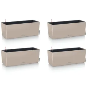 LECHUZA® Blumenkasten BALCONERA Color 50 Sandbraun All-in-One x 4