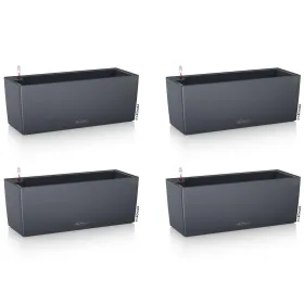 LECHUZA® Blumenkasten BALCONERA Color 50 Schiefergrau All-in-One x 4