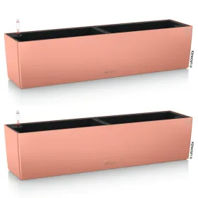 LECHUZA® Blumenkasten BALCONERA Color 80 Korallrot All-in-One x 2