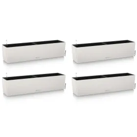 LECHUZA® Blumenkasten BALCONERA Color 80 Lichtgrau All-in-One x 4