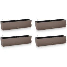 LECHUZA® Blumenkasten BALCONERA Color 80 Muskat All-in-One x 4