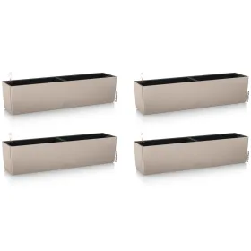 LECHUZA® Blumenkasten BALCONERA Color 80 Sandbraun All-in-One x 4