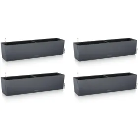 LECHUZA® Blumenkasten BALCONERA Color 80 Schiefergrau All-in-One x 4