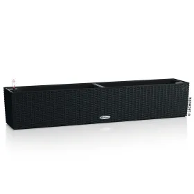 LECHUZA® Blumenkasten BALCONERA Cottage 100 Graphitschwarz All-in-One