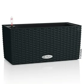 LECHUZA® Blumenkasten BALCONERA Cottage 40 Graphitschwarz All-in-One