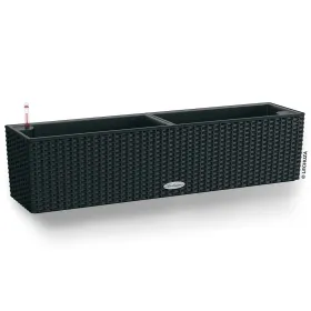 LECHUZA® Blumenkasten BALCONERA Cottage 80 Graphitschwarz All-in-One