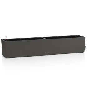 LECHUZA® Blumenkasten BALCONERA Stone 100 Graphitschwarz All-in-One