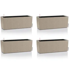 LECHUZA® Blumenkasten BALCONERA Stone 50 Sandbeige All-in-One x 4