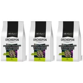 LECHUZA® Granulat ORCHIDPON nährstoffreiches Orchideensubstrat - 3 Liter x 3