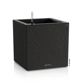 LECHUZA® Pflanzgefäße CANTO Slatestone 30 low Dunkelgrau All-in-One