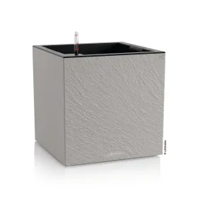 LECHUZA® Pflanzgefäße CANTO Slatestone 40 low Lichtgrau All-in-One