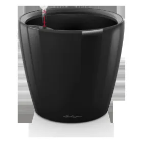 LECHUZA® Pflanzgefäße CLASSICO Premium LS 35 Schwarz hochglänzend All-in-One