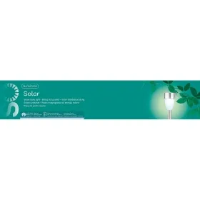 Lumineo Solar Gartenleuchte Ø 5,5 cm Höhe 26 cm Edelstahl - kaltweiß