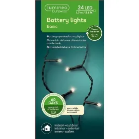Lumineo Batterie LED Lichterkette Durawise schwarz 1,7 Meter 24 Lichter - warmweiß