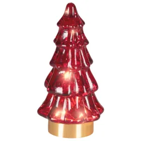 Lumineo Batterie Micro LED Glasbaum rot 5 Etagen Ø 6 cm Höhe 12,8 cm - warmweiß