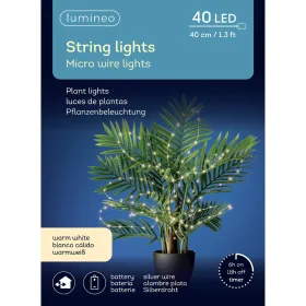 Lumineo Batterie Micro-LED Pflanzenbeleuchtung 40 cm 40 Lichter - warmweiß