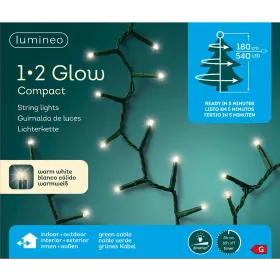 Lumineo LED Lichterkette 1•2 Glow Compact grün 1,8 Meter 540 Lichter - warmweiß