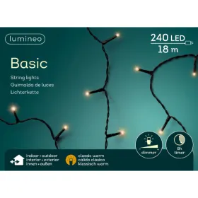 Lumineo LED Lichterkette Basic schwarz 18 Meter 240 Lichter - klassisch warm