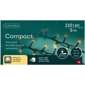 Lumineo LED Lichterkette Compact grün 5 Meter 220 Lichter - softgold
