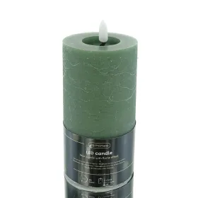 Lumineo LED Wachskerze Green grün Ø 7 cm Höhe 15 cm - warmweiß