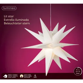 Lumineo LED Weihnachtsstern Weiß Ø 40 cm warmweiß - Kunststoff