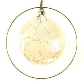 Lumineo Micro-LED Kugel Beige-Braun im goldfarbenem Ring Ø 20 cm 30 Lichter - klassisch warm Lumineo Micro-LED Kugel Beige-Braun im goldfarbenem Ring Ø 20 cm 30 Lichter - klassisch warm