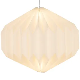 Lumineo Ornament-Hängelampe Weiß für den Außenbereich Ø 45 cm 6 LED - warmweiß