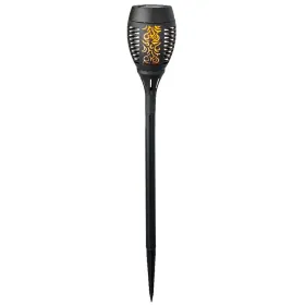 Lumineo Solar-Fackel Schwarz mit Flammeneffekt Ø 10 cm Höhe 49 cm 30 LED - Kunststoff
