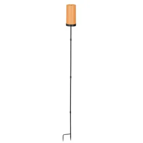 Lumineo Solar Kerze auf Stab orange Ø 7 cm H: 117 cm - Kunststoff - Eisen