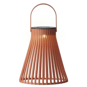 Lumineo Solar LED Lampe Braun pastell Ø 14,5 cm Höhe 18,5 cm - Kunststoff