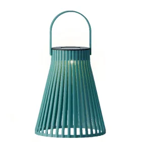 Lumineo Solar LED Lampe Blau Ø 14,5 cm Höhe 18,5 cm - Kunststoff