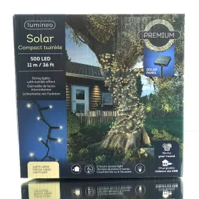 Lumineo Solar LED Lichterkette Compact Twinkle 11 Meter 500 Lichter - warmweiß