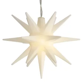 Lumineo Weihnachtsstern Weiß Ø 12 cm 1 LED aus PVC - warmweiß