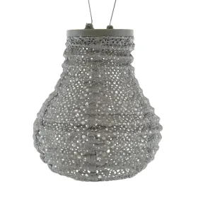 LUMIZ Lampion Solarlampe Bulb 16 Lace Taupe hellgrau Ø 16 cm - Tyvek®