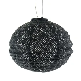 LUMIZ Lampion Solarlampe Round 30 Ikat Black schwarz Ø 30 cm - Tyvek®