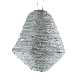 LUMIZ Lampion Solarlampe Can Marrakesh Silver silberfarben Ø 30 cm - Tyvek®