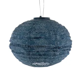 LUMIZ Lampion Solarlampe Round 30 Marrakesh Petrol blaugrau Ø 30 cm - Tyvek®