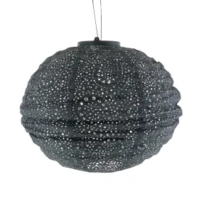 LUMIZ Lampion Solarlampe Round 30 Paisley Dark Grey dunkelgrau Ø 30 cm - Tyvek®