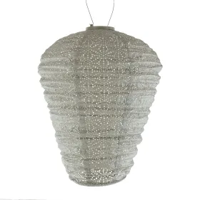 LUMIZ Lampion Solarlampe Ballon XL Sashiko Taupe hellgrau Ø 34 cm - Tyvek®
